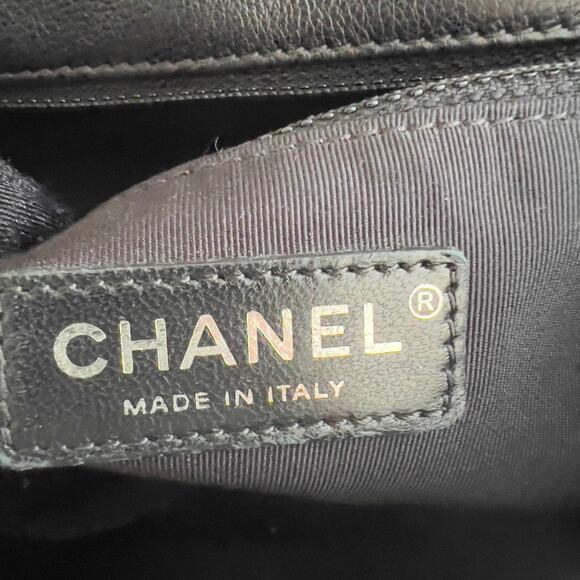 Chanel Calfskin Studded Chevron Medium Stud Wars Flap Black - Picture 2 of 13